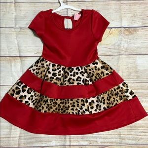Leopard red dress